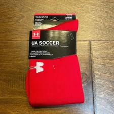 NEW Under Armour UA Kids Soccer Over the Calf Socks Youth Large Red 1 Pair