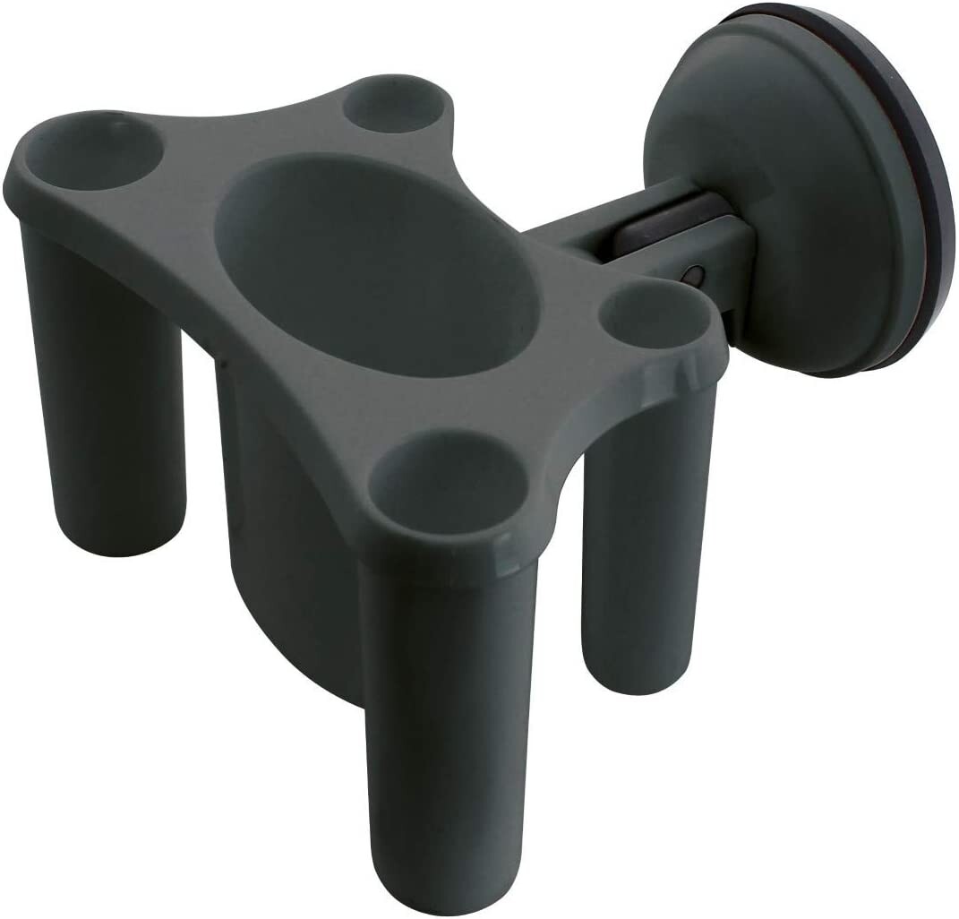 Eurotrail Grey Toothbrush Holder with Screwless Suction Cup Fastening