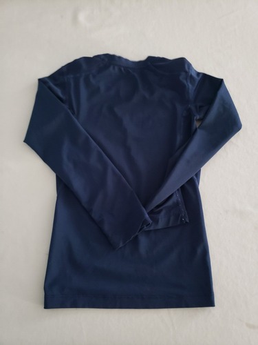 Nike Pro Dri-Fit Blue Long Sleeve Compression Shirt Team Youth Boy's Size Small - Picture 5 of 5