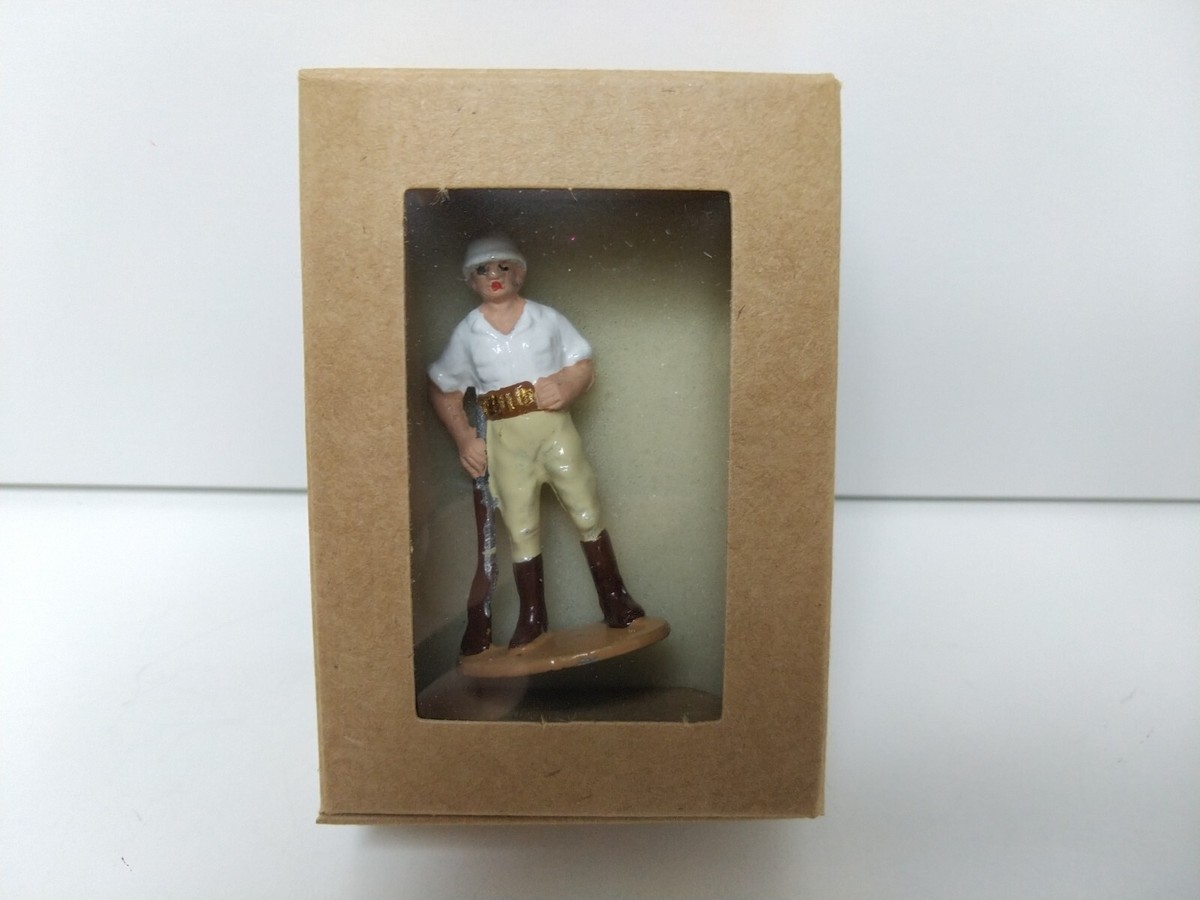 Figurine Quiralu – Afrique Équatoriale – Lancier Avec Bouclier – Miniature Alu Vintage – France