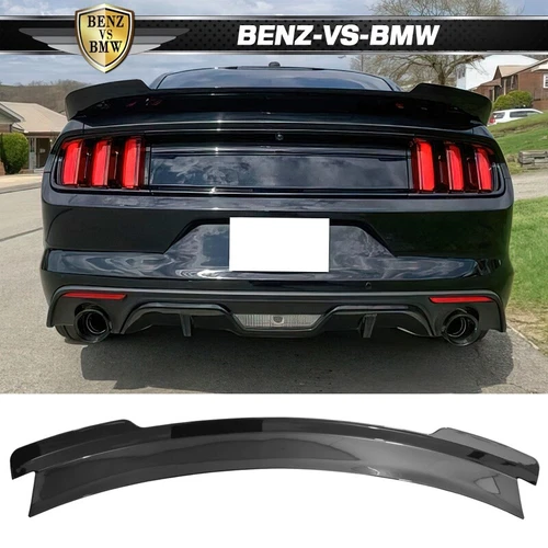 For 15-23 Ford Mustang Coupe MD Style Trunk Spoiler ABS Gloss Black