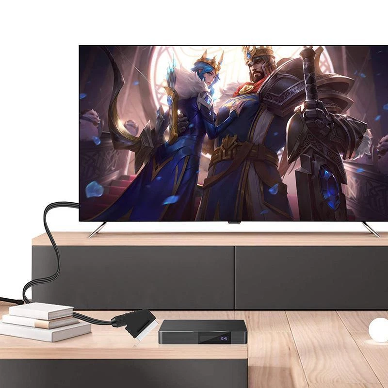 1M SCART to HDMI Converter 1080P for UK DVD/VCR to Modern TV w/Power USB Cable - Image 4 of 4