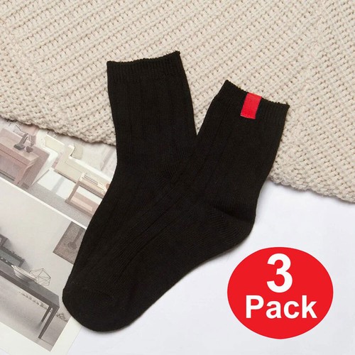 3 Pairs Women Crew Socks Cotton Bright Solid Color Casual Socks Size 9-11 NEW - Picture 22 of 28