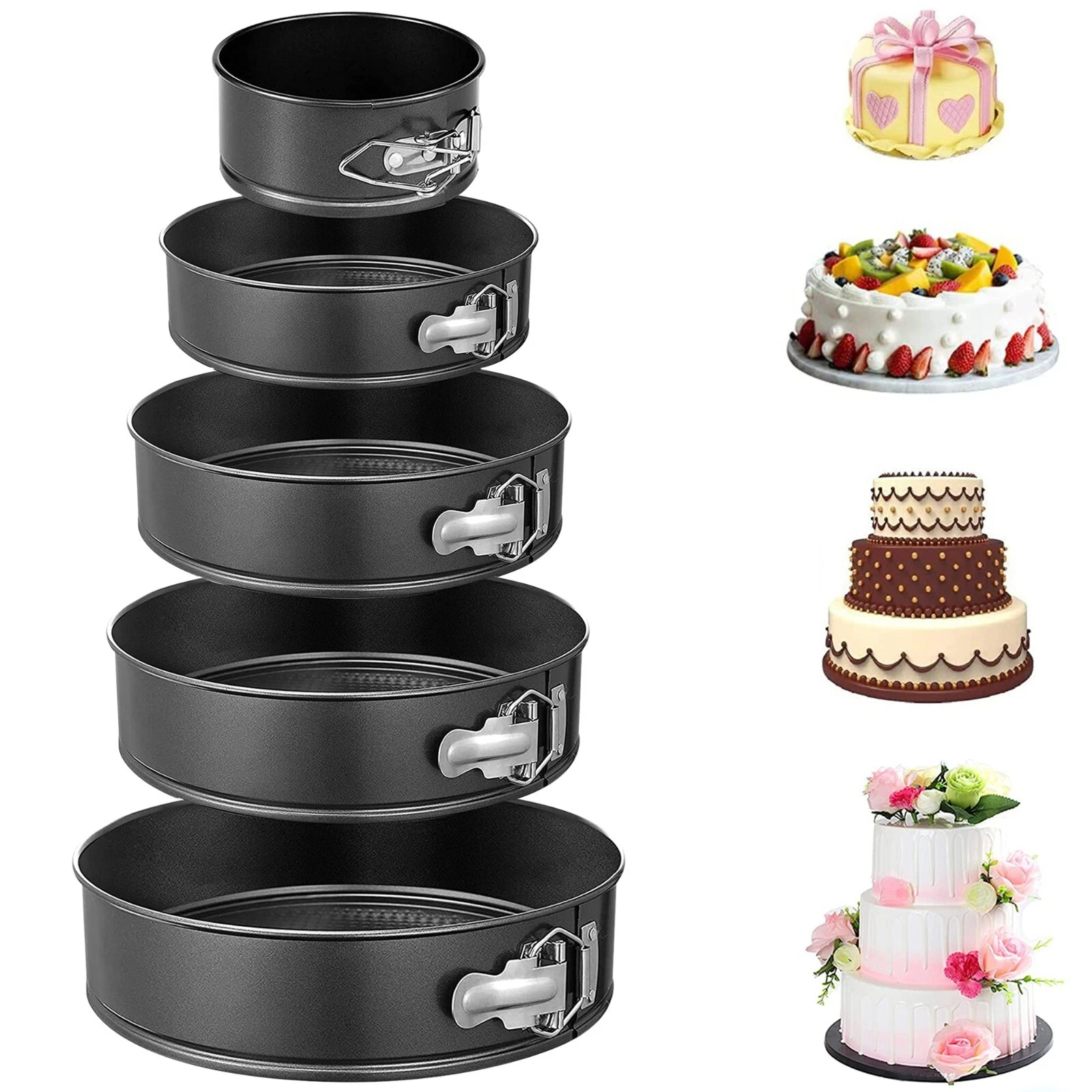 5PC ROUND CAKE BAKING TIN TRAY NON STICK BAKE TRAY HOME PARTY WEDDING COOKWARE
Opens in a new window