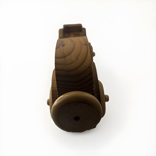 VINTAGE WOODEN HANDCRAFTED ANTIQUE CLASSICAL CAR TOY Handmade decoration - Picture 2 of 9