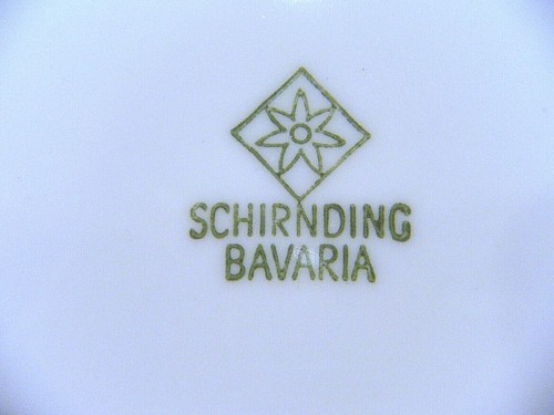 Vintage SCHIRNDING BAVARIA SCG54 Embossed White China with Platinum Rim - Picture 16 of 75
