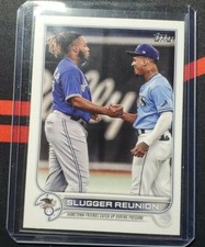 Topps 2022 Series 1 Wander Franco Slugger Reunion Vladimir Guerrero Jr. #329