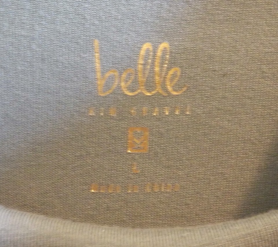 Kim Gravel Belle QVC Women's Green Tea Cowl Neck Soft Tee Top TShirt