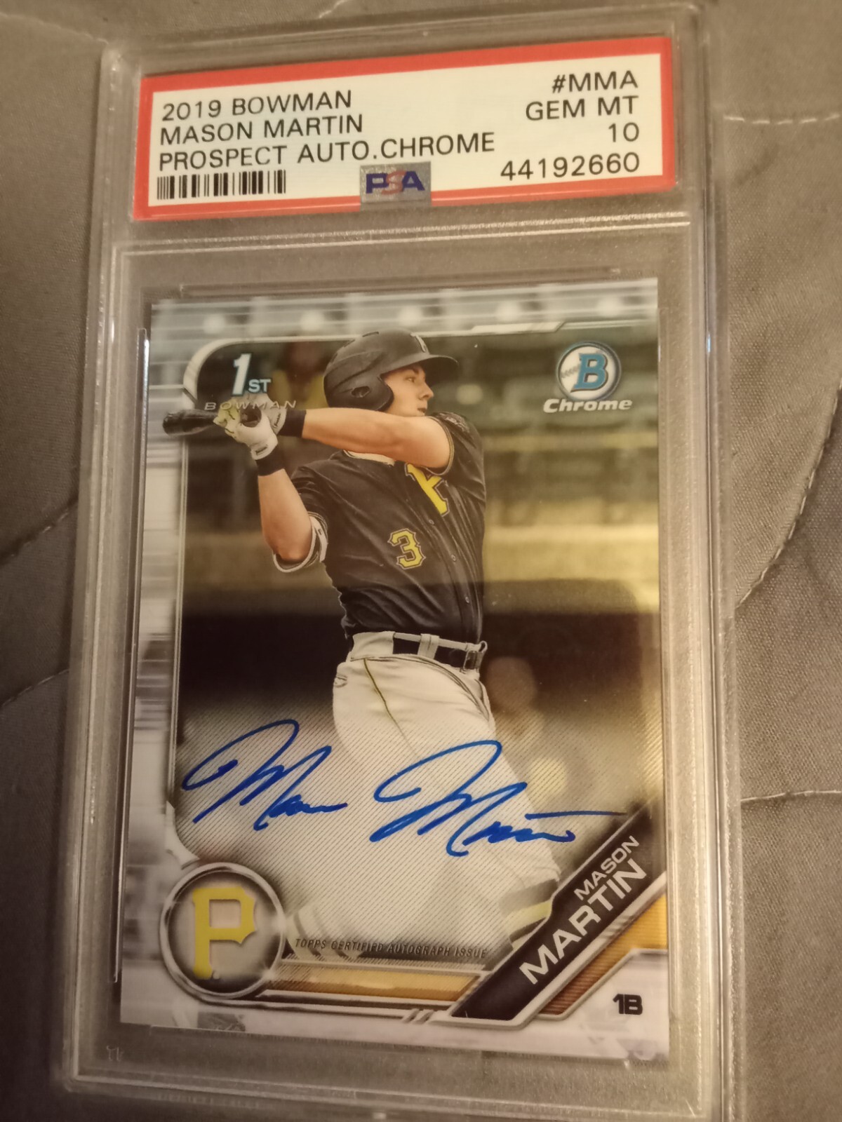 2019 Bowman Chrome Mason Martin AUTOGRAPH #CPA-MMA Graded PSA 10 Baseball