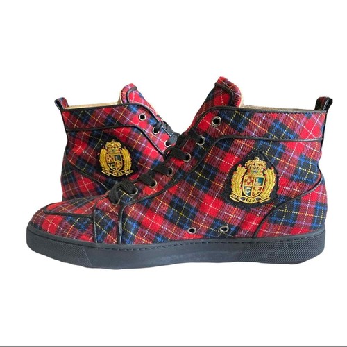 Christian Louboutin Rantus Orlato piatto alto a quadri "tartan" taglia 12 - Foto 6 di 12