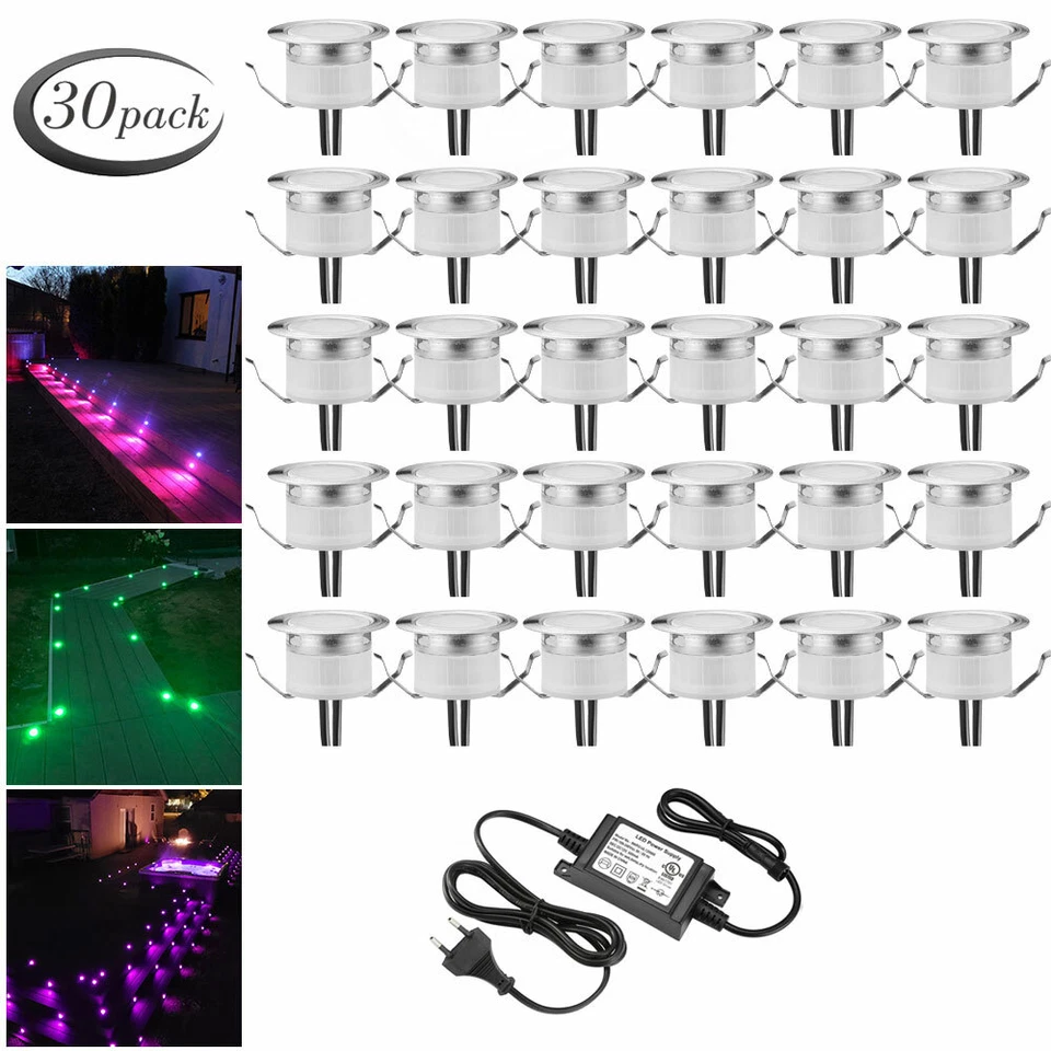 30pcs WIFI Controller 61mm RGBW LED Deck Light Outdoor Landscape Stair Lampe - Image 2 of 4