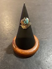 Vintage Native American Sterling Silver Turquoise Ring Size: 6
