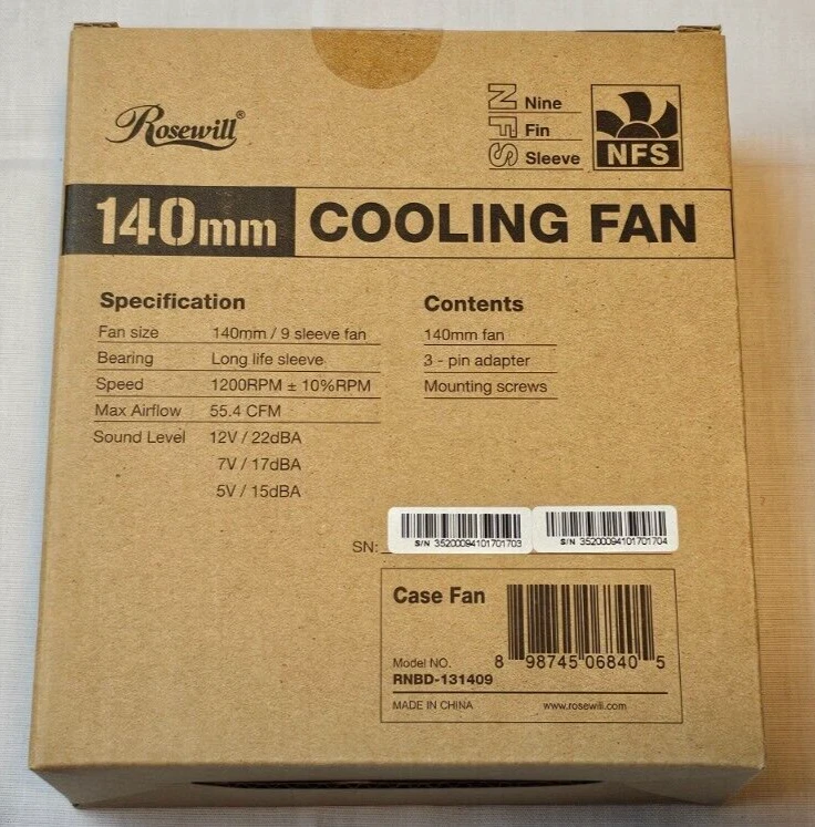 Rosewill - RABF-131409 140mm Computer Case Cooling Fan - Image 2 of 3