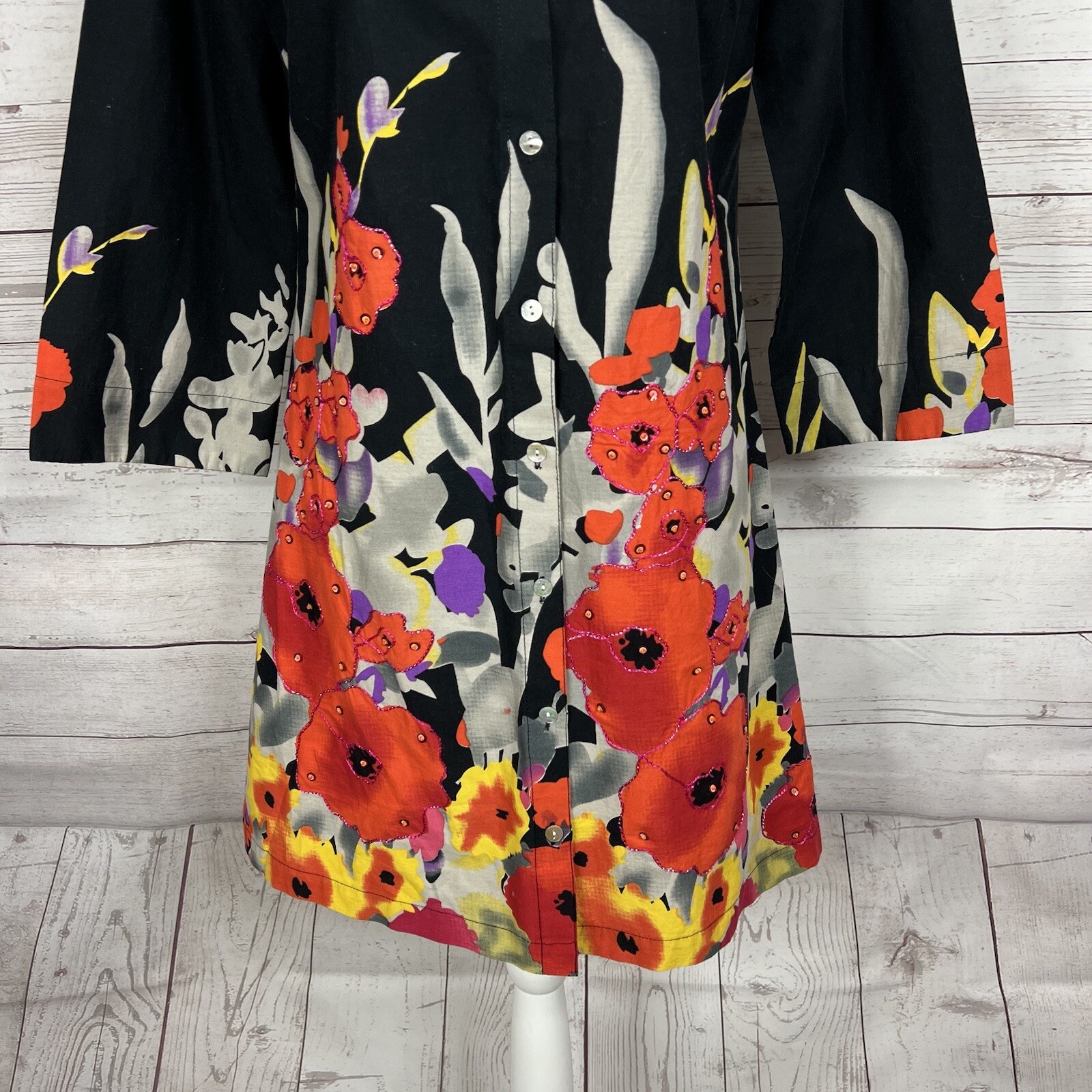 Soft Surroundings Prestwick Button Front Tunic Sz… - image 4