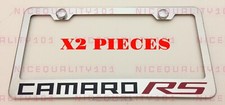2x Camaro Rs Stainless Steel Chrome Mirror Finished License Plate Frame Holder 2x Camaro Rs Stainless Steel Chrome Mirror Finished License Plate Frame Holder
