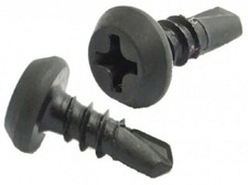 SELF DRILLING BLACK TEX TEK METAL FIXING DRYWALL SCREWS PAN HEAD 