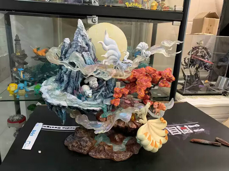 Gene Studio Alolan Ninetales & Vulpix Resin Statue Collectible