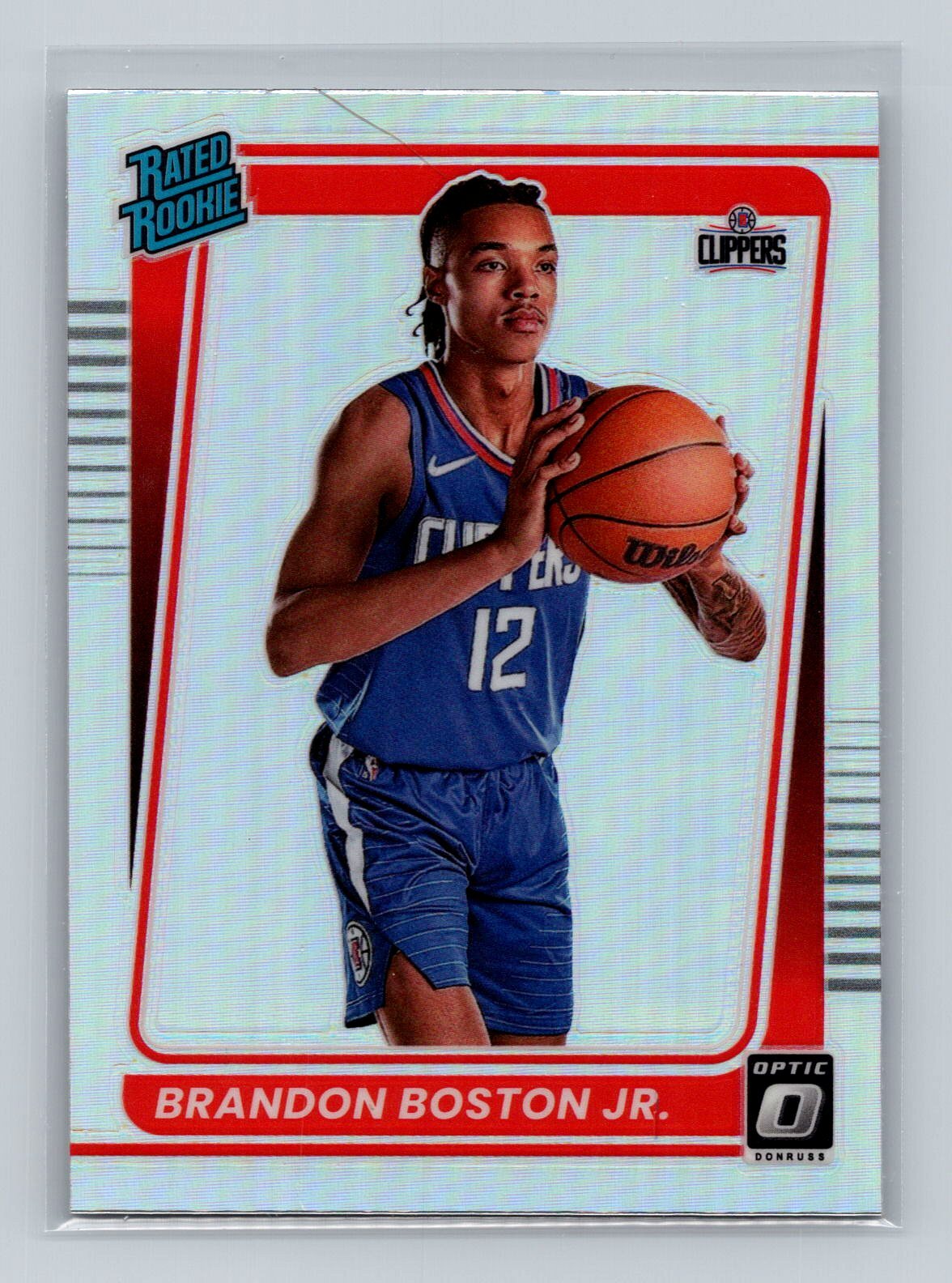 Brandon Boston Jr. 2021-22 Donruss Optic #189 Holo RC