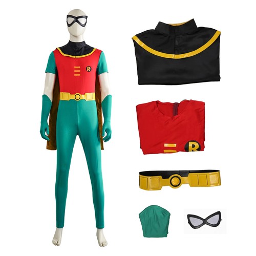 Cosplay Adolescentes Titanes Robin Monos Capa Máscara Halloween Superhéroe Traje Disfraz - Imagen 2 de 9