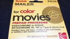 Vtg Kodak PK 59 Prepaid-Processing mailer for 8-m m film Must L k
