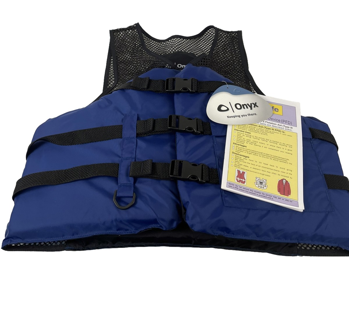 ONYX Mesh Classic Sport Life Jacket PFD Personal Flotation Device, Navy  Size XL