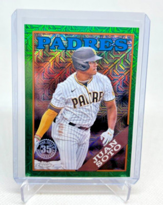 2023 Topps Series 1 JUAN SOTO Silver Pack Green Mojo Refractor 19/99 Padres