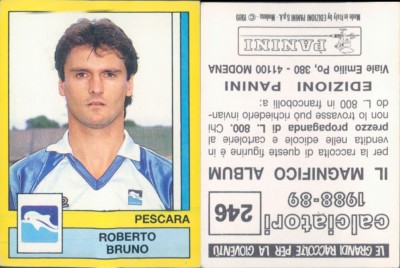 Panini Calciatori 1988/89 Figurina N.246 Pescara Bruno *NEU*