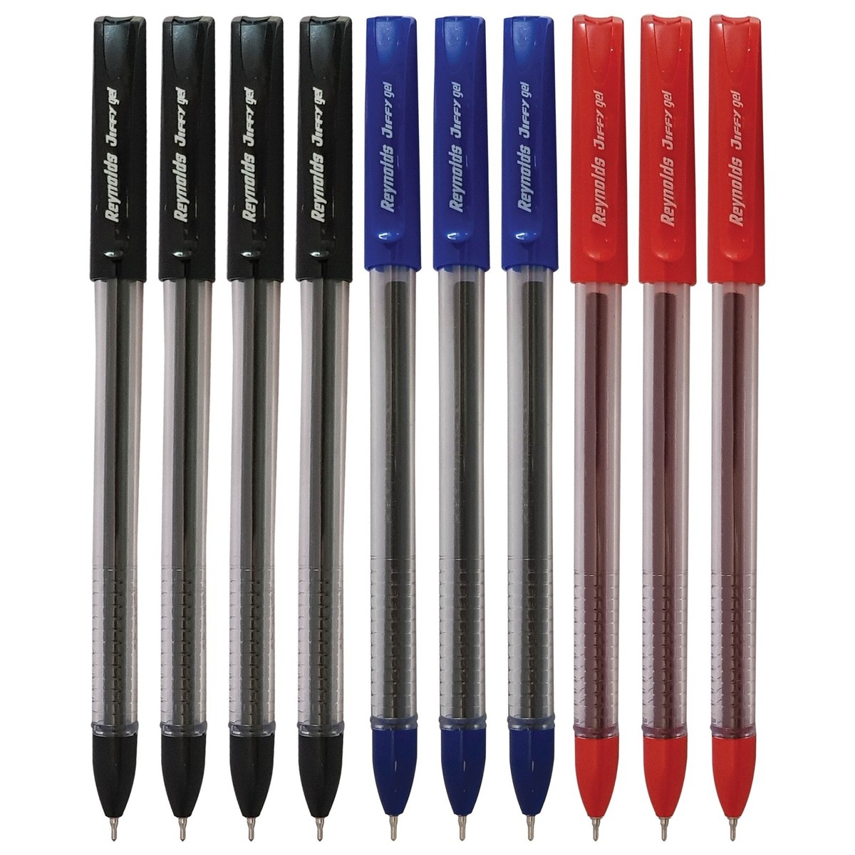 REYNOLDS Jiffy Tip BLACK BLUE RED Smoothest Gel Pens School