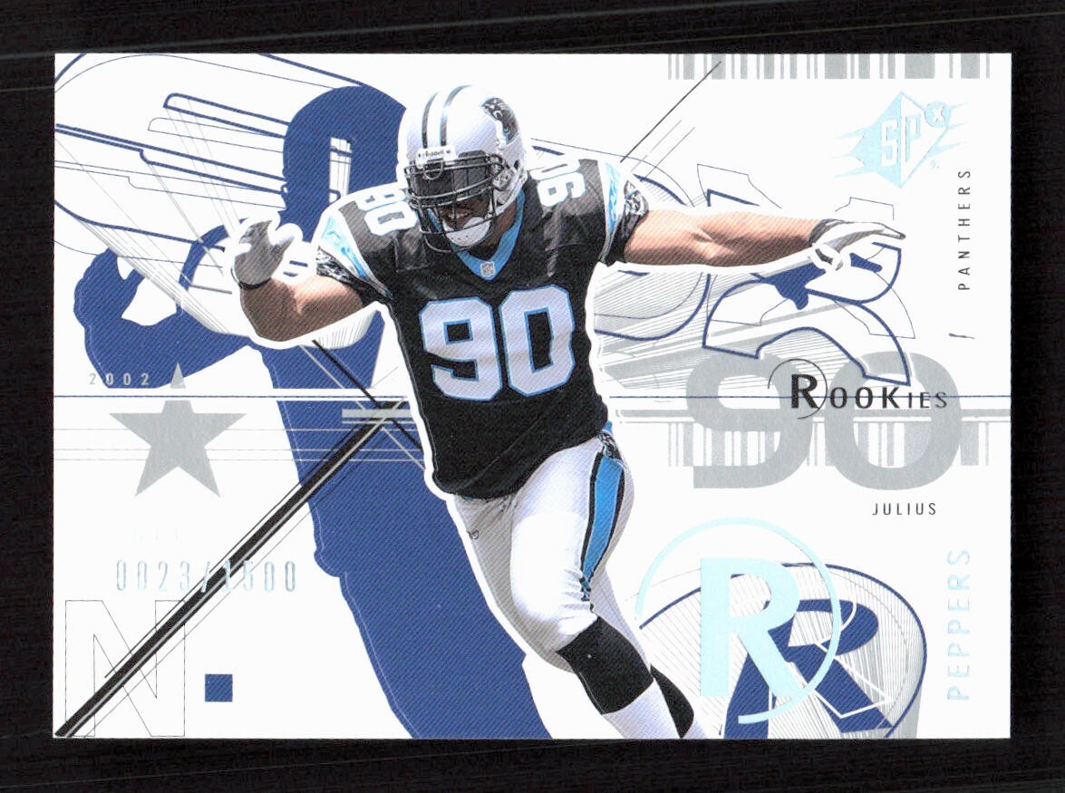 2002 Upper Deck SPX #143 Julius Peppers RC Rookie #'d /1500