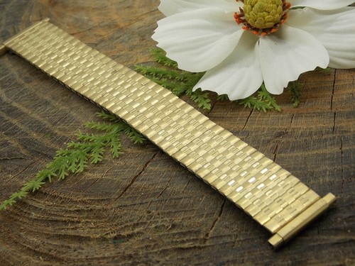 Vintage Speidel USA Watch Band Rolled Gold Plate Expansion 16mm-22mm NOS - Picture 2 of 3