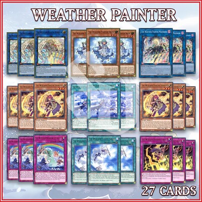 WEATHER PAINTER DECK 27 | Rainbow Snow Moonbow Cloudy Canvas Rain YuGiOh WEATHER PAINTER DECK 27 | Rainbow Snow Moonbow Cloudy Canvas Rain YuGiOh