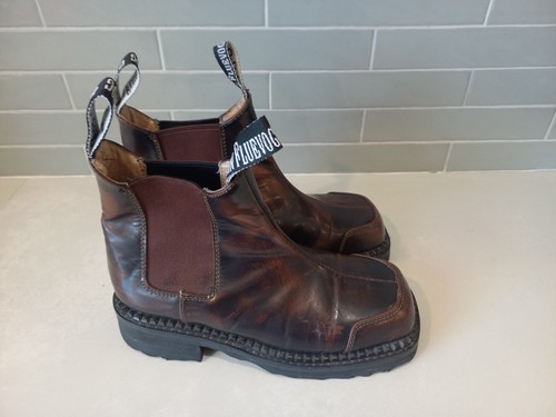 John Fluevog Boots Mens US Size 7.5 Booties Wagons 240 Chunky DDFT - Picture 5 of 18