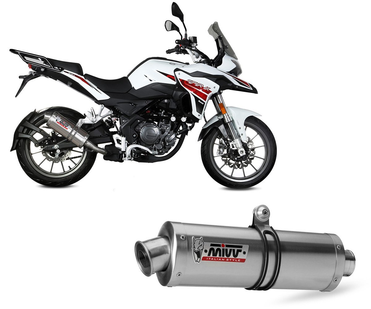 Exhaust Silencer MIVV OVAL Steel for BENELLI TRK 251 2019 > 2023