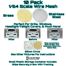 Wire Mesh For Grill/ETC 10PC For 1/64 Scale Custom Restoration Hot Wheel & Other