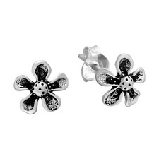 Everyday Petite Summer Flower Sterling Silver Stud Earrings