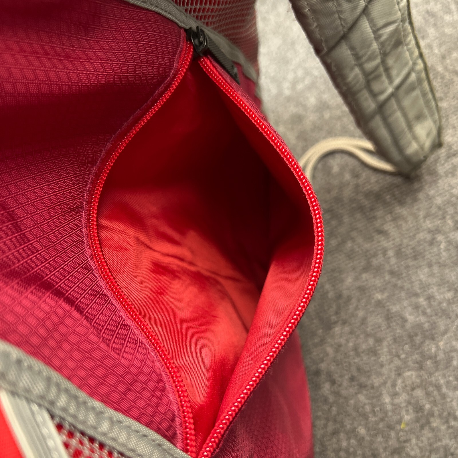 Champion Big Logo Drawstring Backpack Padded Red … - image 9