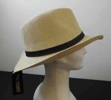 NWT Western Fedora Hats Brown Belt And Buckle Trim About 2 1/2" Brim S/M O1