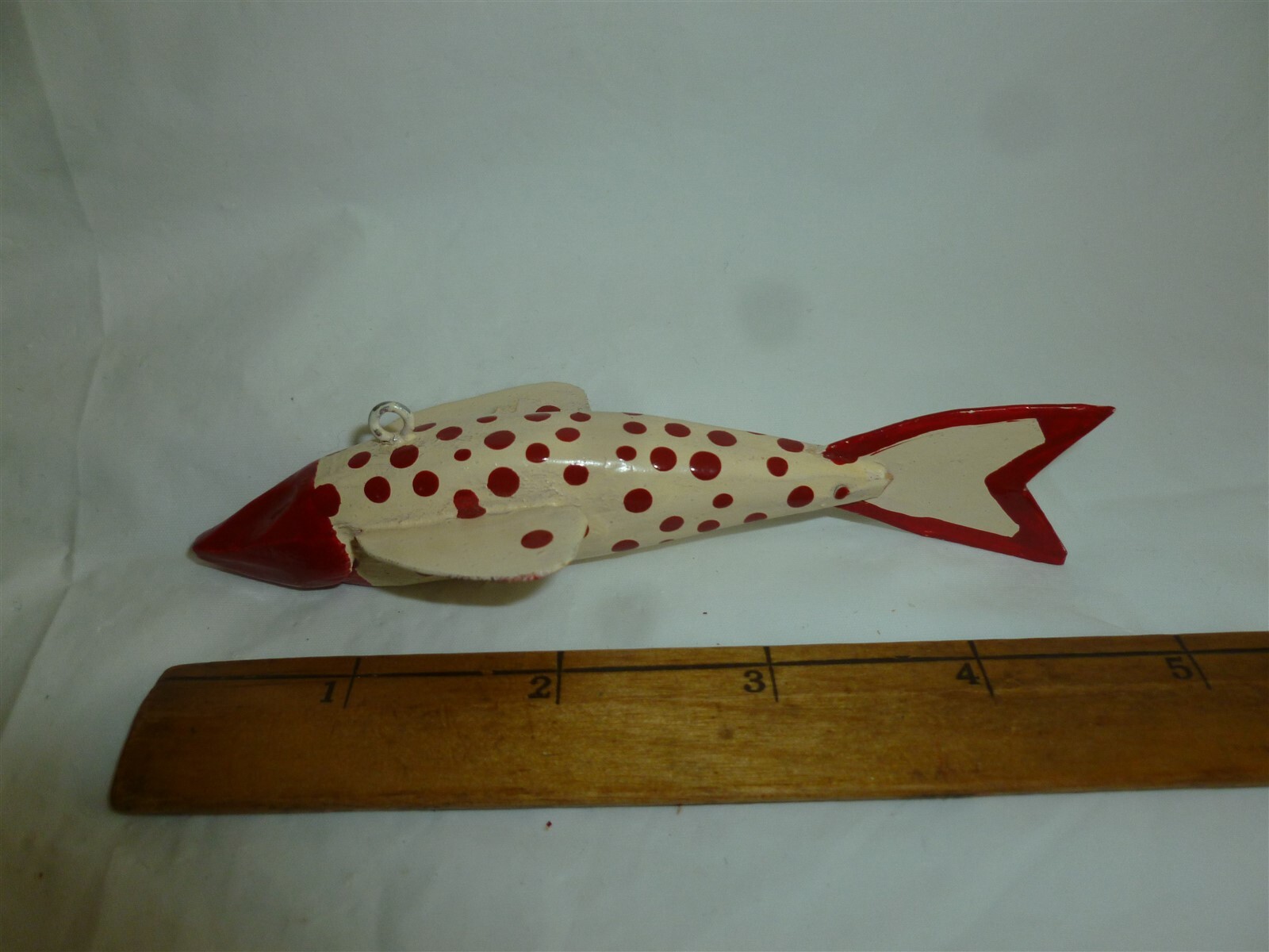  Vintage 4-3/4 Inch Wood Unsigned Ice Spearing Decoy  Lot J-267