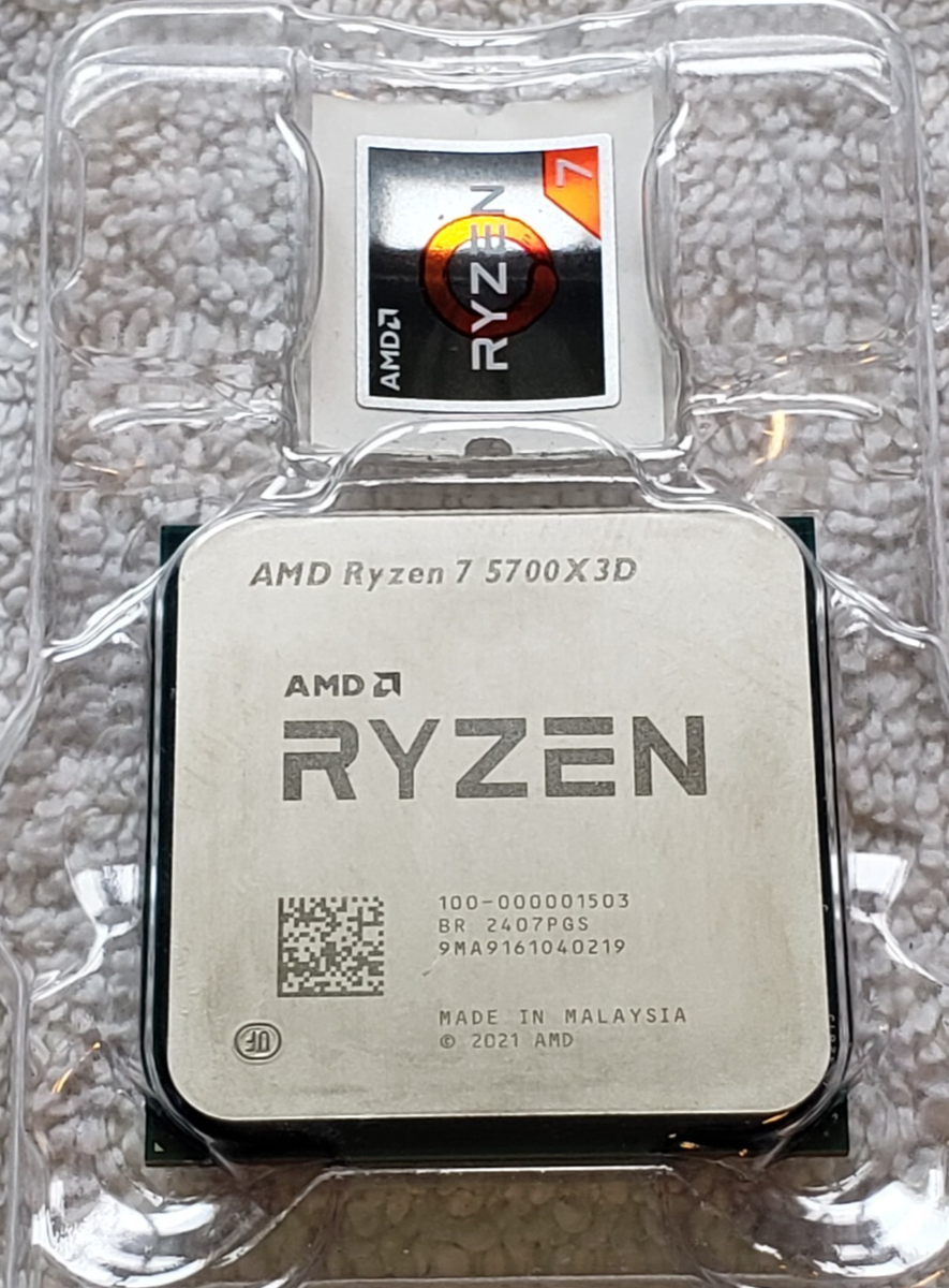 CPU Ryzen5700X3D AMD Ryzen 7 5700X3D Processor - Tested/ Good Bin/ Mint