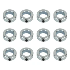 5/8" Bore Solid Zinc Set Screw Shaft Collar OD 1-1/8" Width 1/2" (12 PCS)