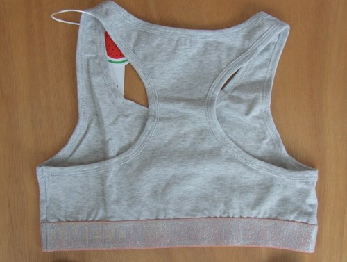 Girls age 7/8yrs crop top and brief set Grey - Picture 3 of 5