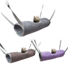 Pet Tunnel Hammock Plush Cage Hanging Guinea Pig Hamster Warm Playing Sleeping