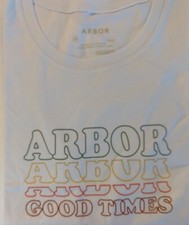 Arbor Collective Fade Tshirt Women's M White Tee - Made in USA