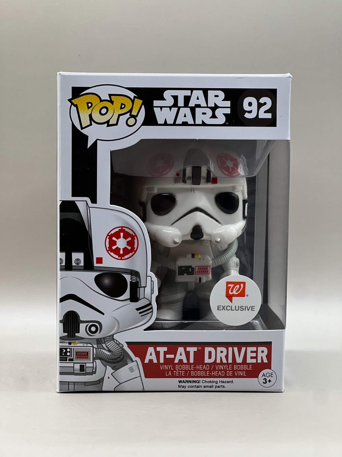 Sale Funko Pop Vinyl Star Wars At-At Driver #92 (Walgreens Exclusive) Bobblehead New