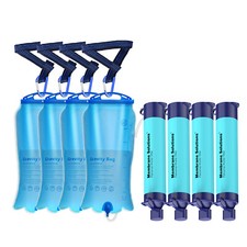 Gravity Water Filter System 3L Personal Water Filter Straw F Camping,Backpacking