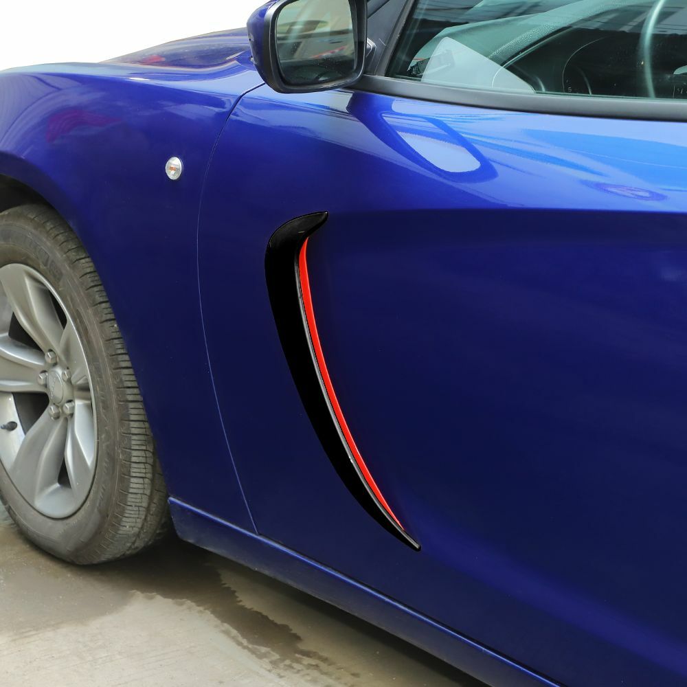 4X Front & Rear Fender Panel Side Body Flare Scoops Trim for Dodge Charger 2011+