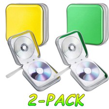 2PCS DVD Case Wallet Holder Binder CD/DVD Cases Storage Holder for Car Travel