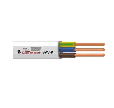 Lietkabelis Cable Lietkabel Bvv-P, 3 X 1.5 Mm², Eca, 500 V, 10 M, 3 X 1.5 Mm²