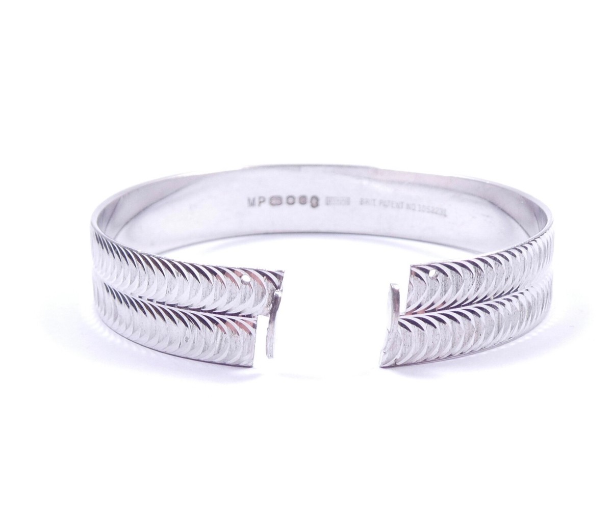 アクセサリー Rust MADE IN ENGLAND 2 Hall Mark Bangle Vintage 1977 Bangle Bracelet Sterling Silver Queen Elizabeth
