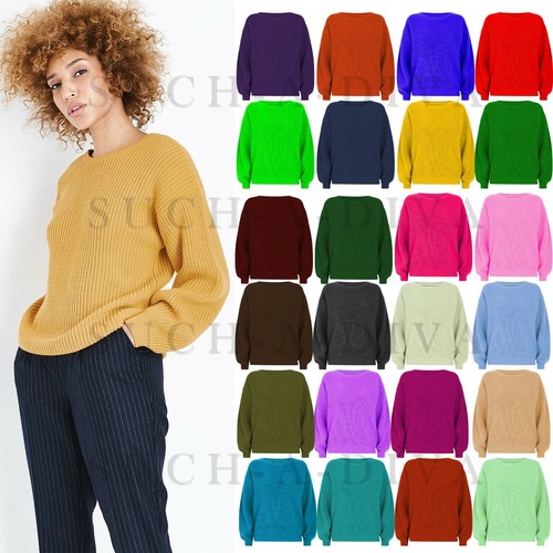 Ladies Womens Knitted Casual Cosy Baggy 